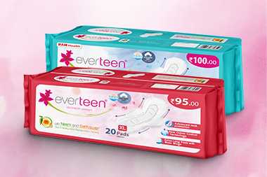 Choose from a range of everteen sanitary pads for menstrual periods