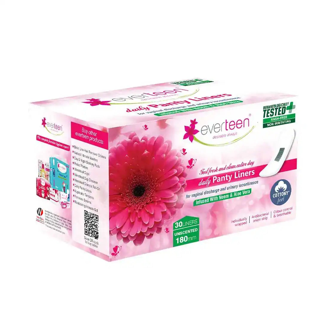 everteen Daily Panty Liners for Vaginal Discharge and Urinary Incontinence in Women - everteen