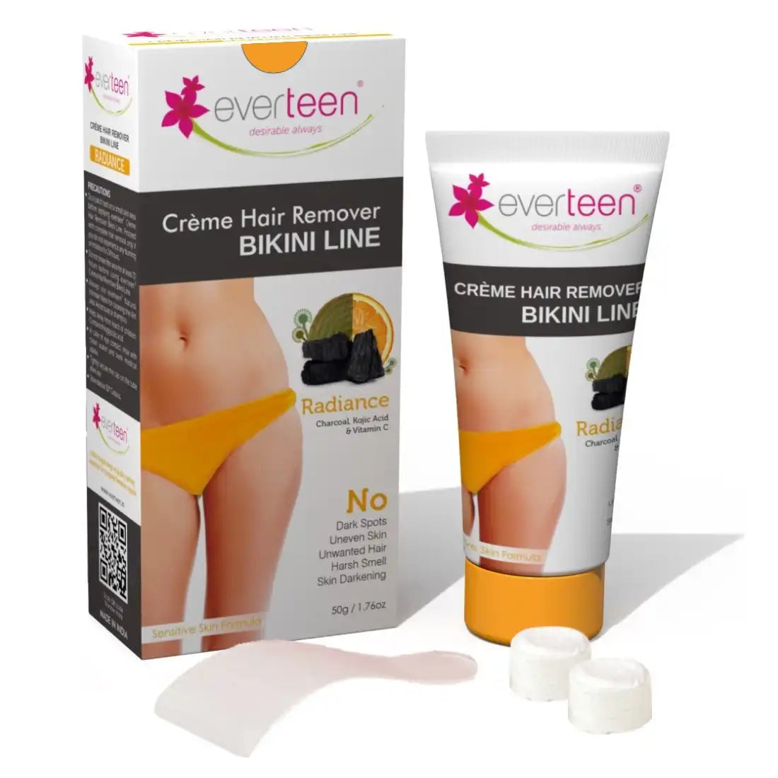 everteen RADIANCE Bikini Line Hair Removal Cream 50g for Women - everteen