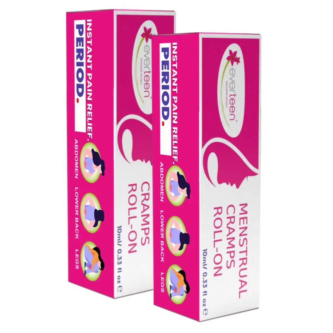 everteen Menstrual Cramps Roll-On for Period Pain Relief in Women - 10ml - everteen