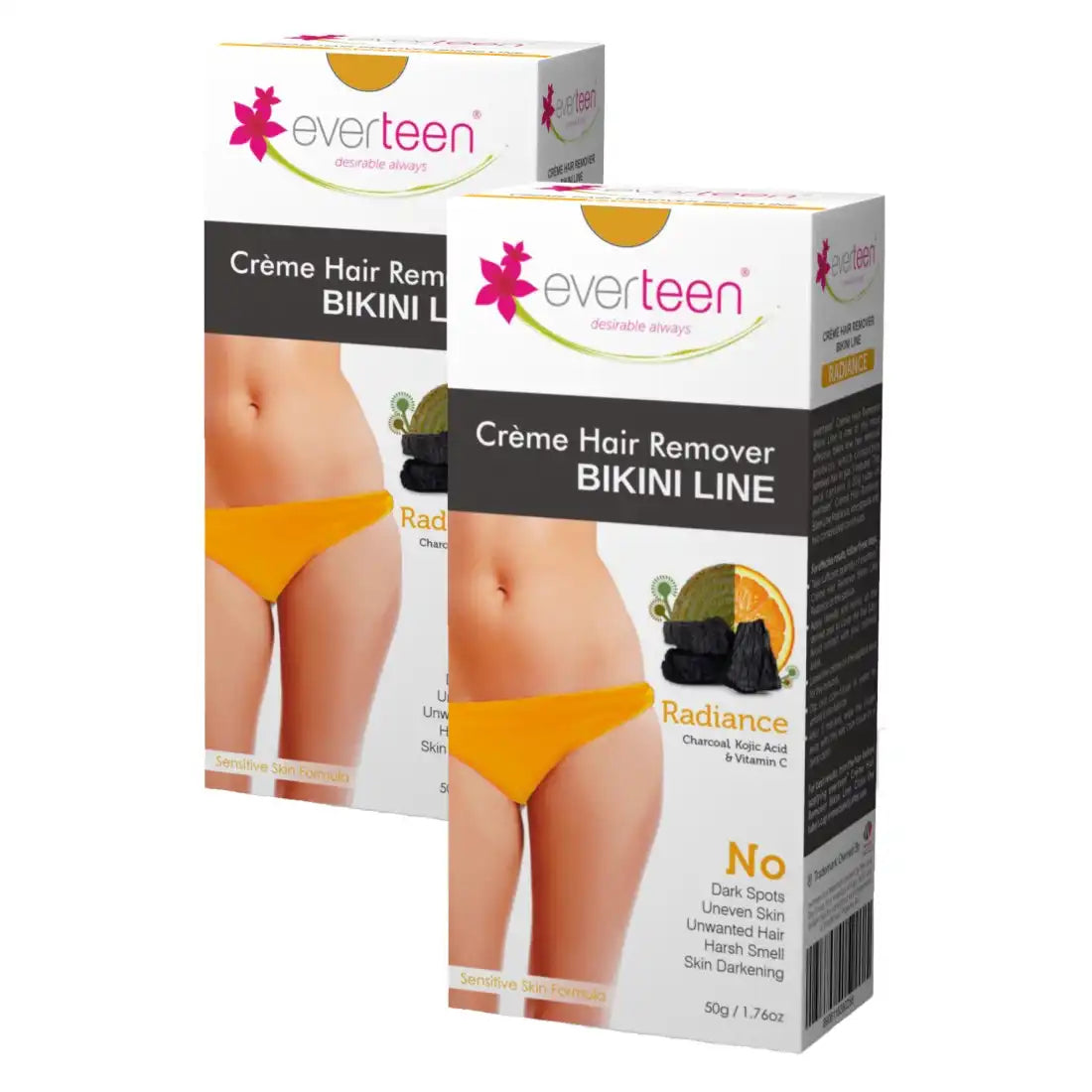 everteen RADIANCE Bikini Line Hair Removal Cream 50g for Women - everteen