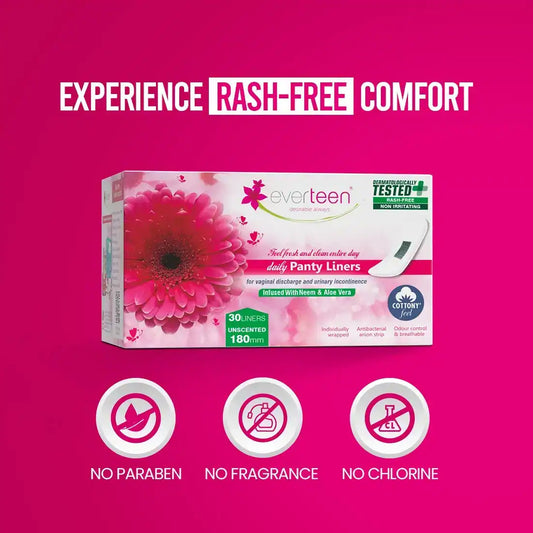 everteen Daily Panty Liners for Vaginal Discharge and Urinary Incontinence in Women - everteen