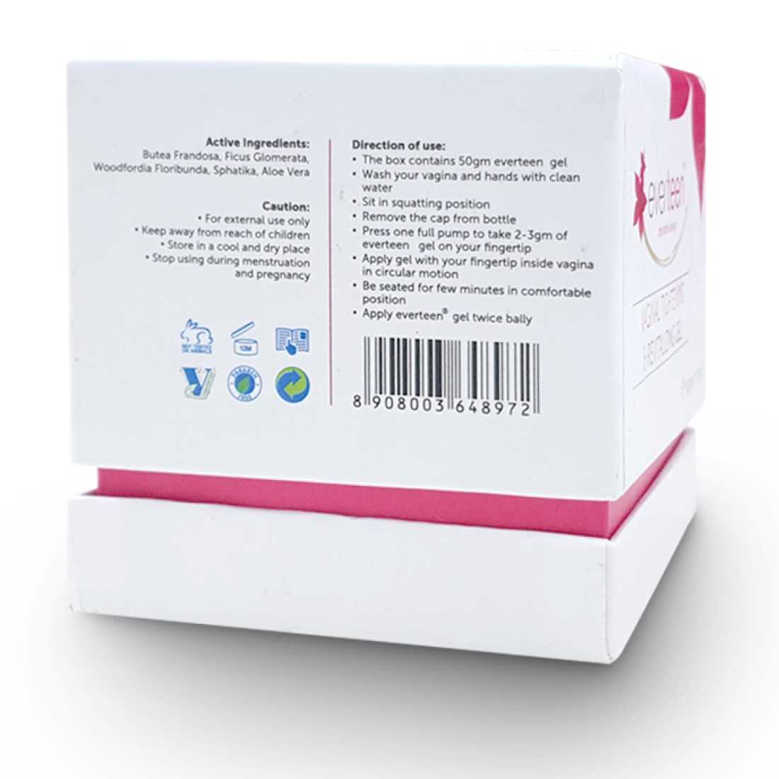 everteen Combo: Bikini Line Hair Remover Creme 50g and V Gel 30g for Women - everteen