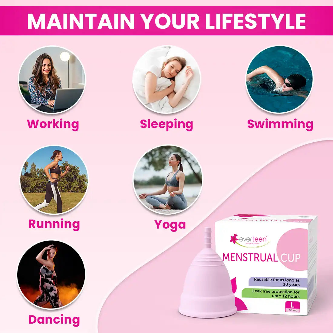 everteen Menstrual Cup for Periods in Women - everteen