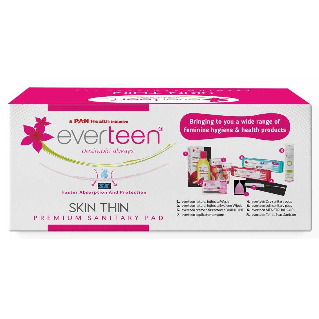 everteen SKIN THIN Premium XL Sanitary Pads Mega Pack for Periods in Women - 40 Pads (280mm) - everteen