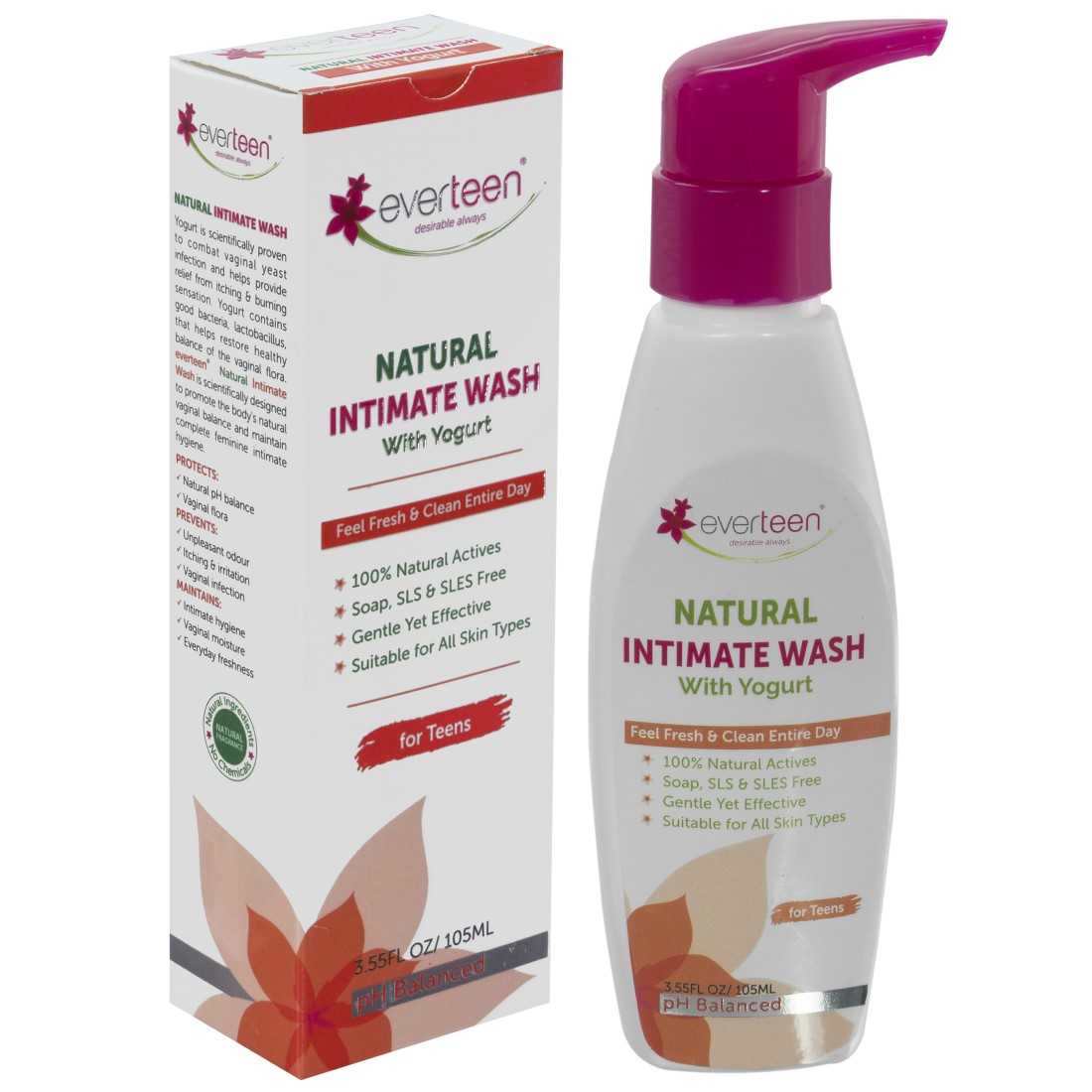 everteen Yogurt Natural Intimate Wash for Feminine Intimate Hygiene in Teens - everteen