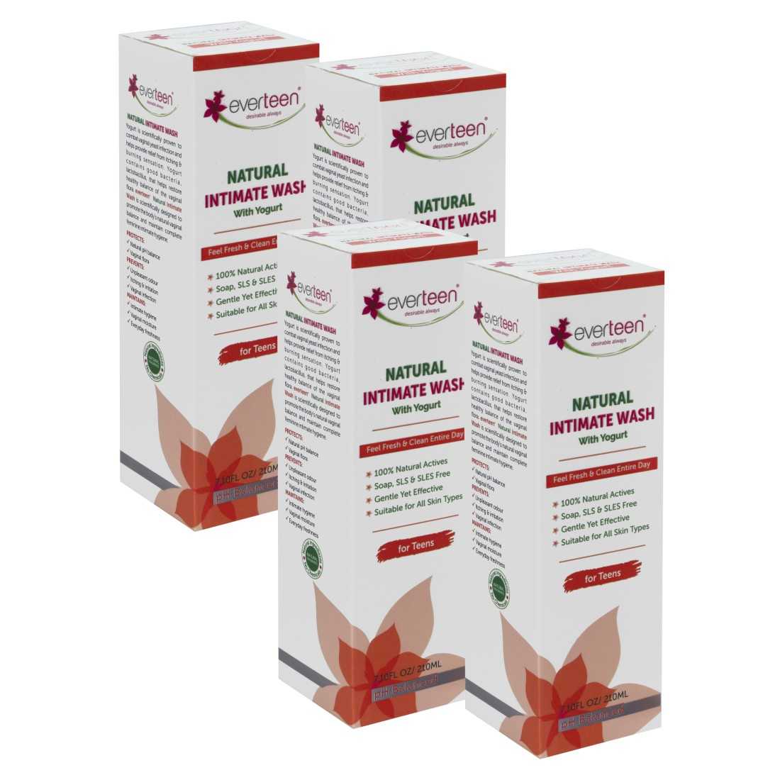 everteen Yogurt Natural Intimate Wash for Feminine Intimate Hygiene in Teens - everteen