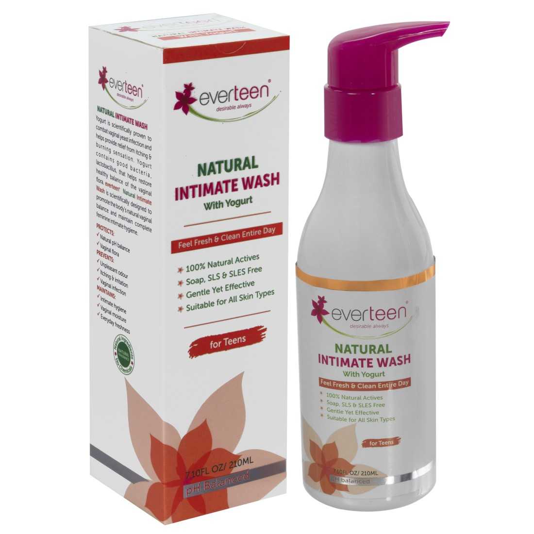 everteen Yogurt Natural Intimate Wash for Feminine Intimate Hygiene in Teens - everteen