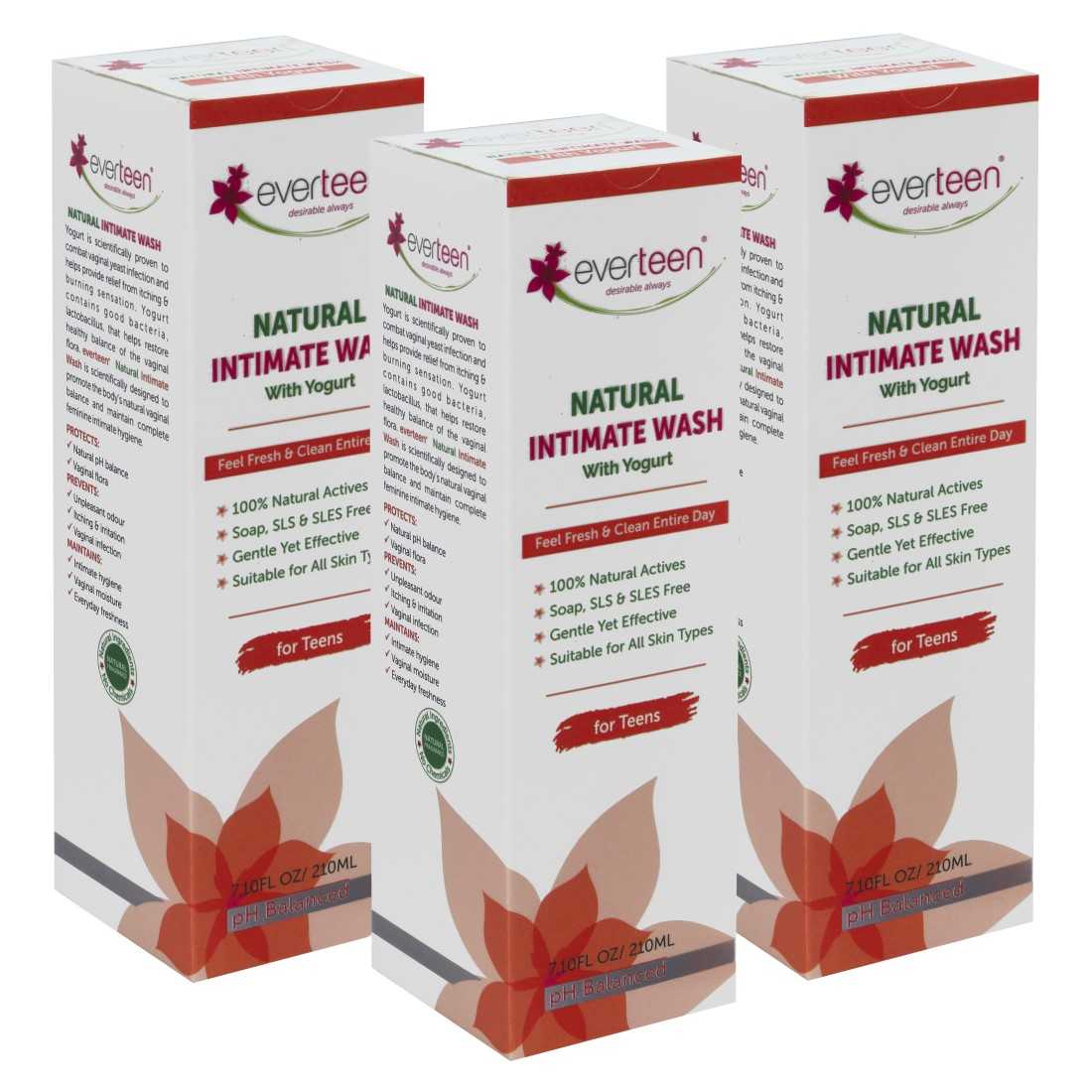 everteen Yogurt Natural Intimate Wash for Feminine Intimate Hygiene in Teens - everteen
