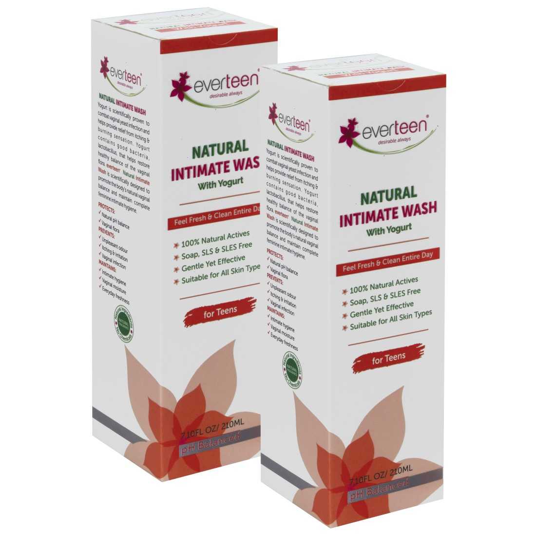 everteen Yogurt Natural Intimate Wash for Feminine Intimate Hygiene in Teens - everteen