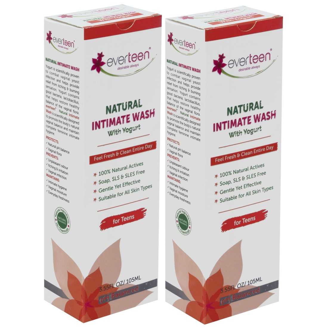 everteen Yogurt Natural Intimate Wash for Feminine Intimate Hygiene in Teens - everteen