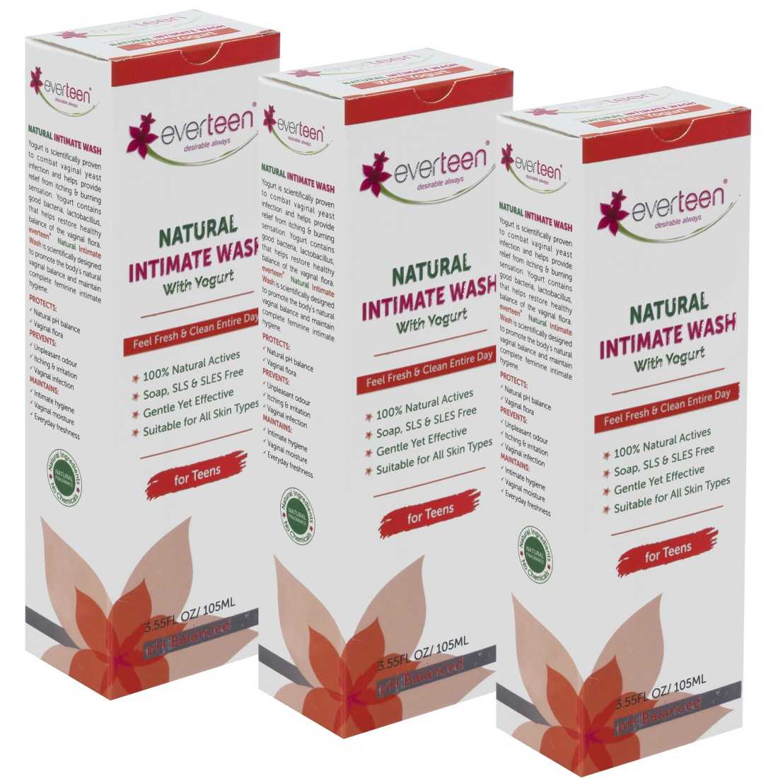 everteen Yogurt Natural Intimate Wash for Feminine Intimate Hygiene in Teens - everteen