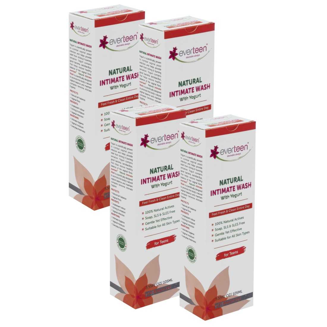 everteen Yogurt Natural Intimate Wash for Feminine Intimate Hygiene in Teens - everteen