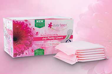 everteen daily panty liners protect women from minor leakages and spotting