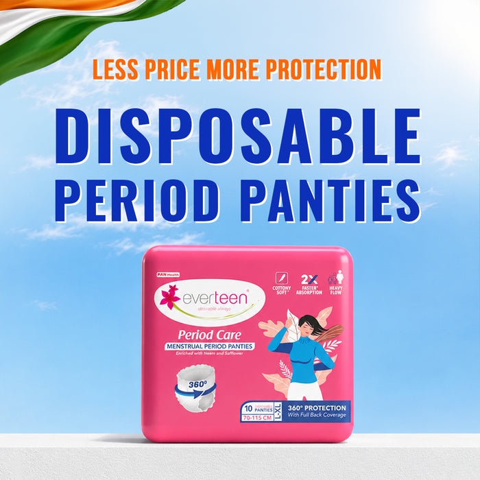 everteen Disposable Period Panties, Enriched with Neem and Safflower