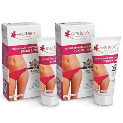 everteen Natural Bikini Line Hair Remover Cream 50g for Women - everteen