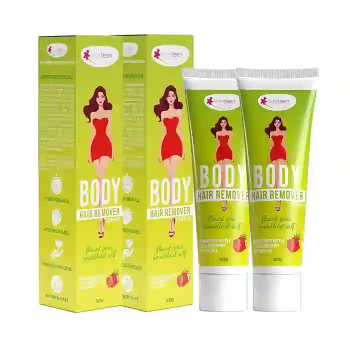 Body Hair Remover Cream with Strawberry, Vitamin E, Almond Oil and Allantoin - 50g