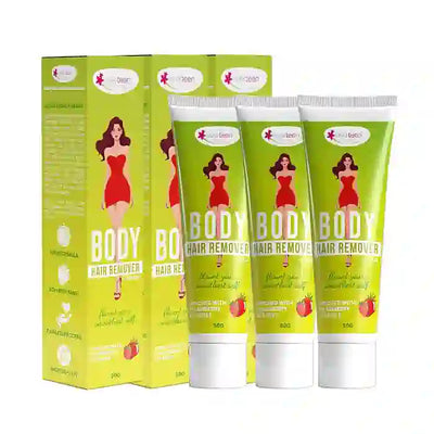 Body Hair Remover Cream with Strawberry, Vitamin E, Almond Oil and Allantoin - 50g