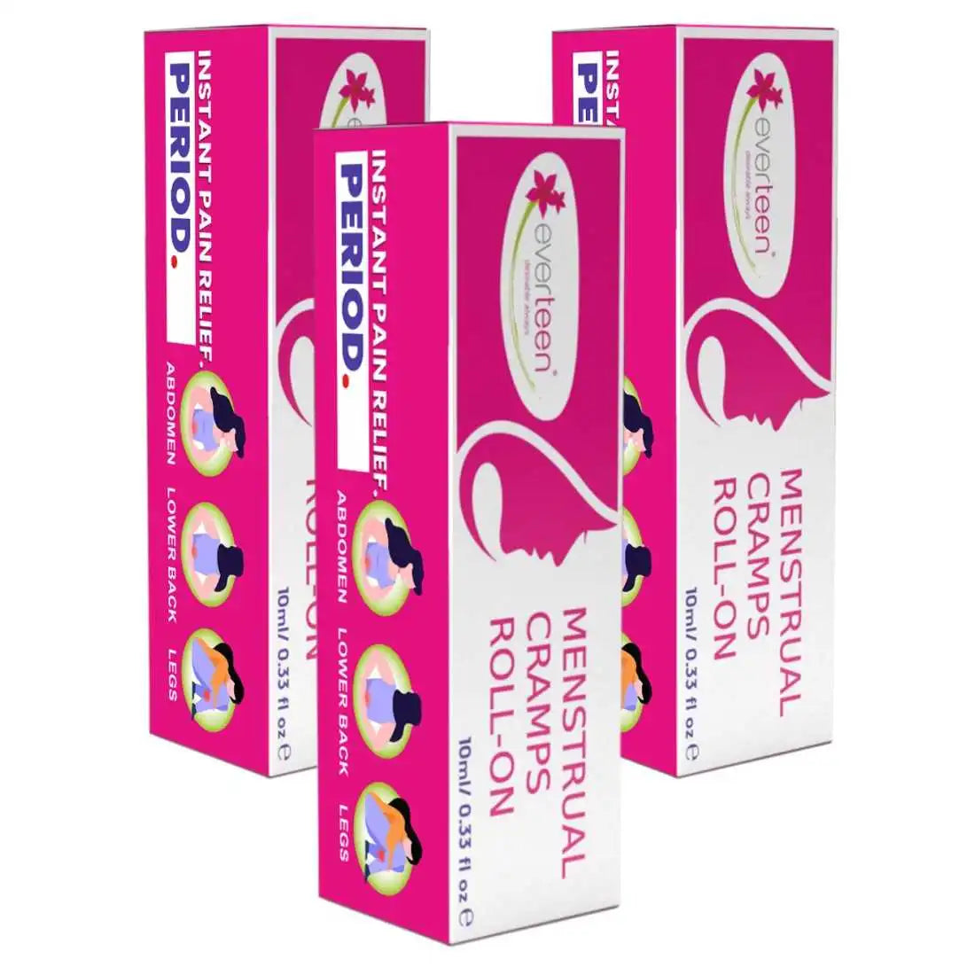 everteen Menstrual Cramps Roll-On for Period Pain Relief in Women - 10ml - everteen