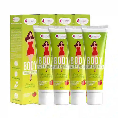 Body Hair Remover Cream with Strawberry, Vitamin E, Almond Oil and Allantoin - 50g
