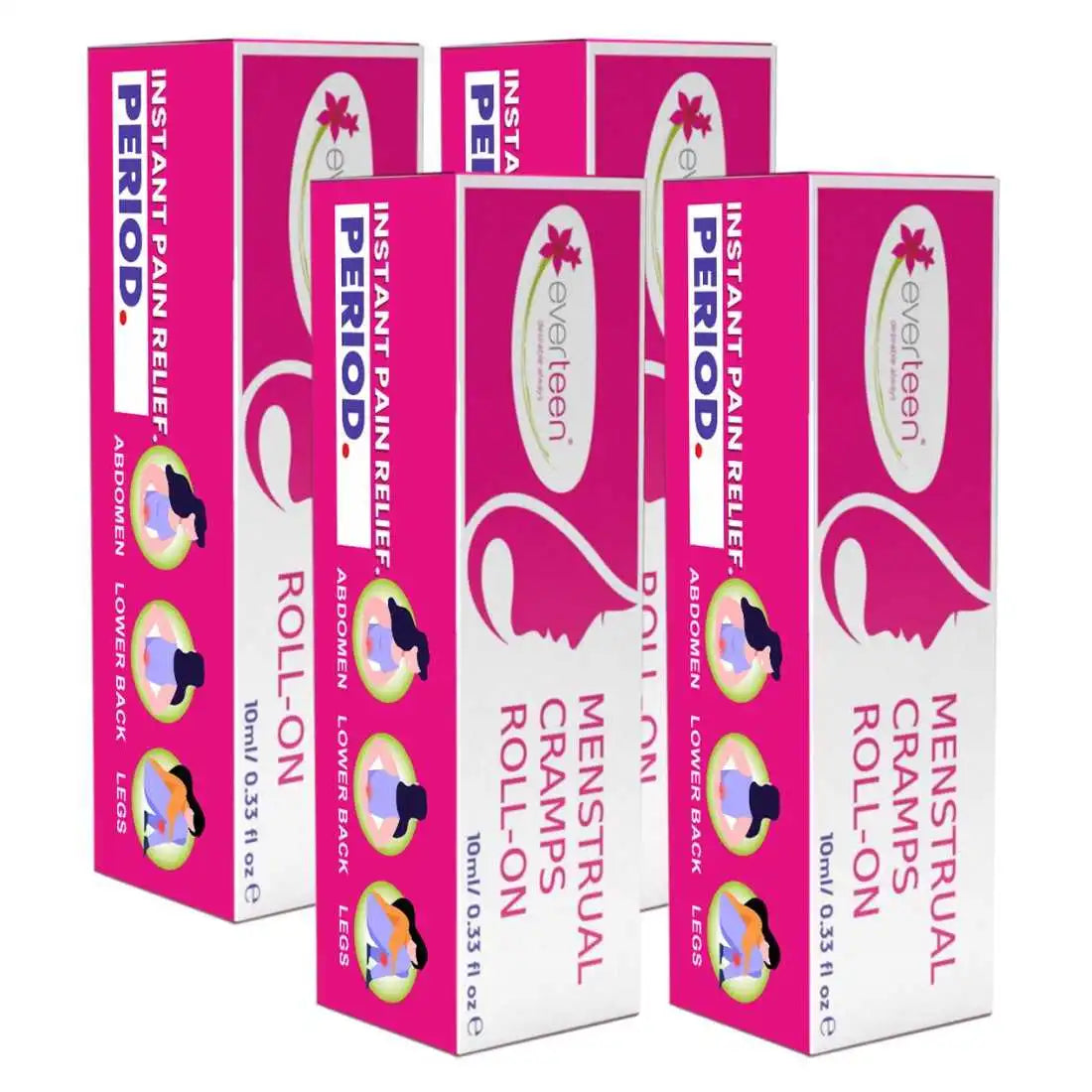 everteen Menstrual Cramps Roll-On for Period Pain Relief in Women - 10ml - everteen