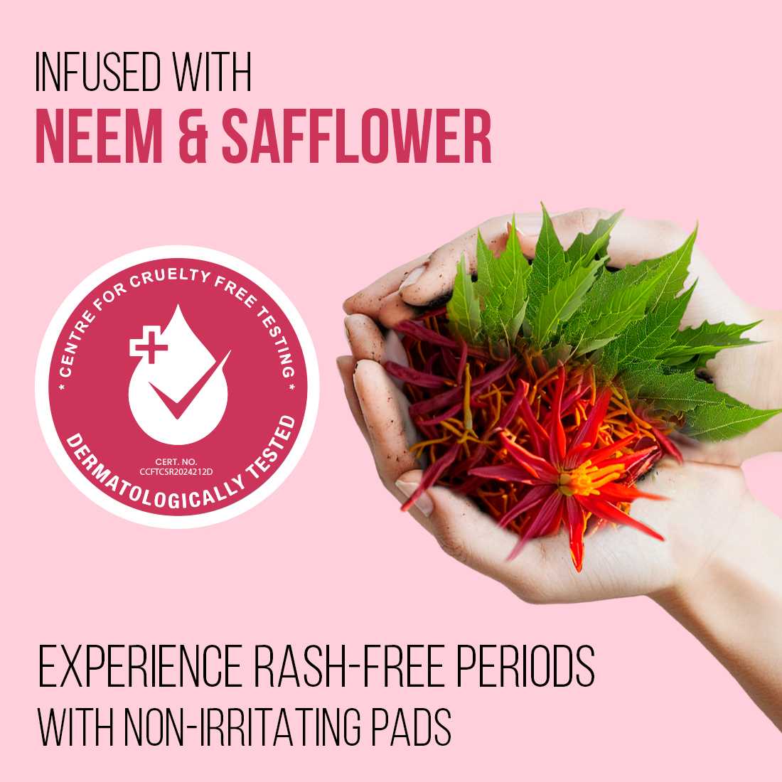 Subscribe to everteen Period Care XXL Soft 40 Sanitary Pads with Double Flaps, Neem, Safflower