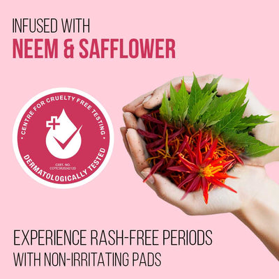 Subscribe to everteen Period Care XXL Soft 40 Sanitary Pads with Double Flaps, Neem, Safflower