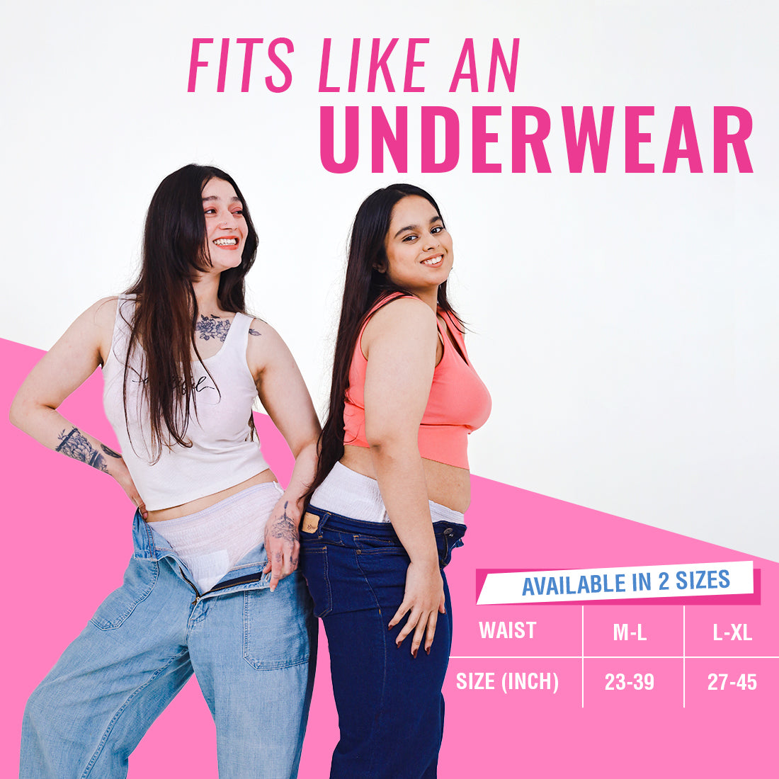 everteen Disposable Period Panties, Enriched with Neem and Safflower - 10N