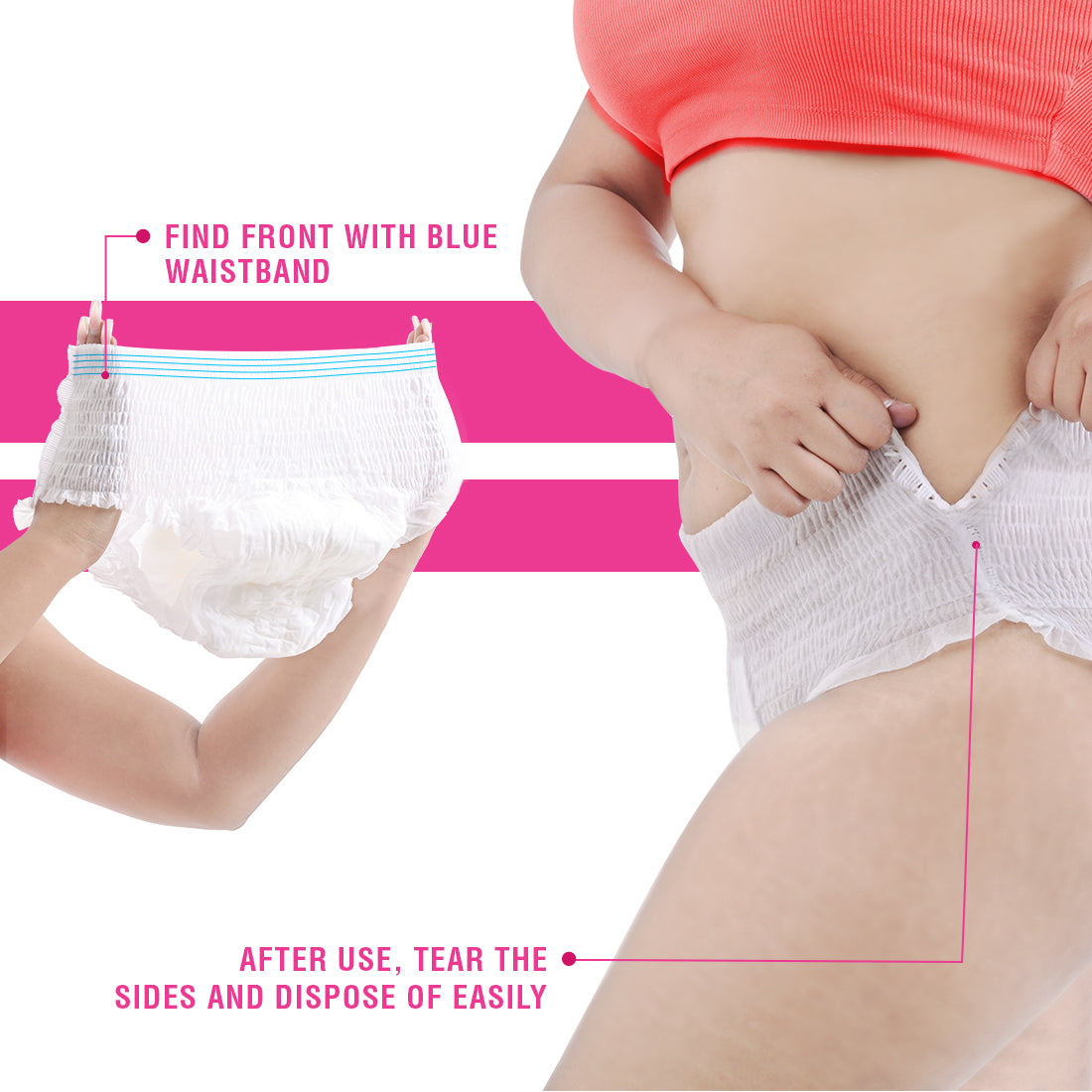 everteen Disposable Period Panties, Enriched with Neem and Safflower - 10N