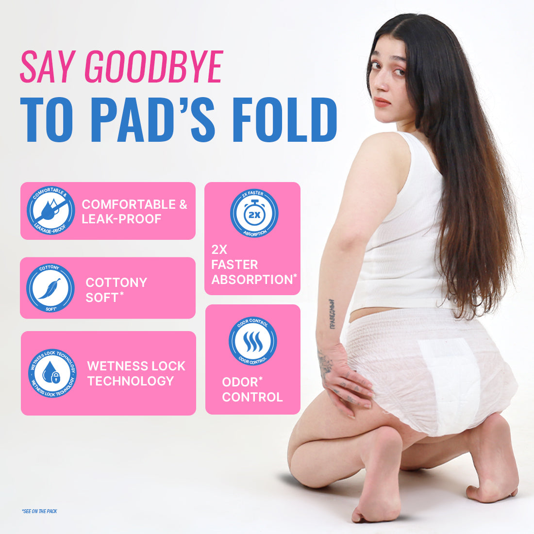 everteen Disposable Period Panties, Enriched with Neem and Safflower - 10N