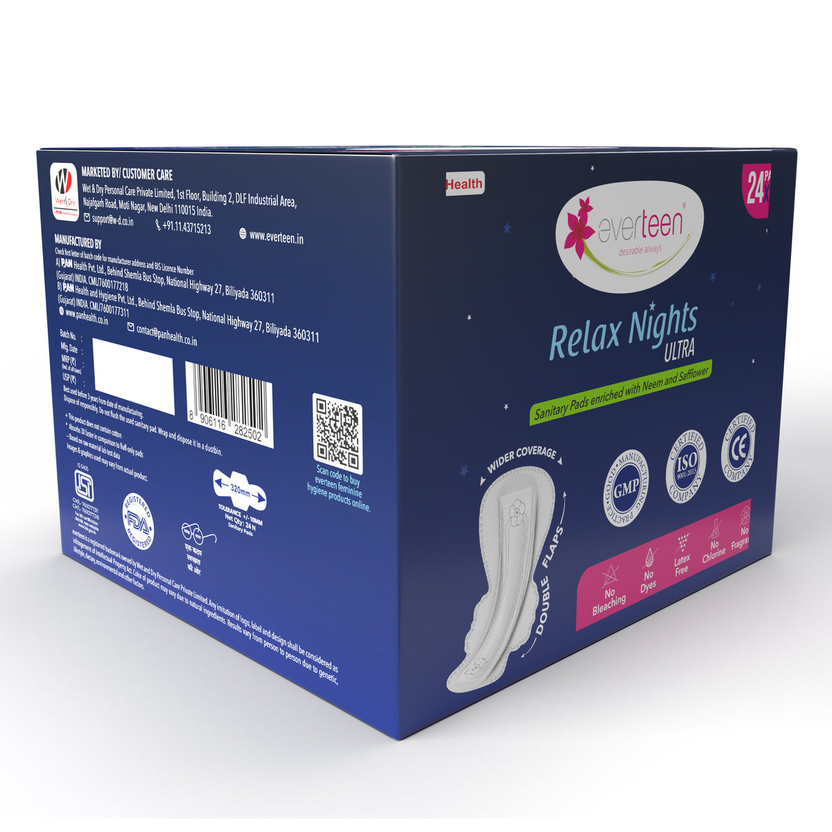 XXL Relax Nights Ultra Sanitary Pads with Neem and Safflower - ( 320mm)