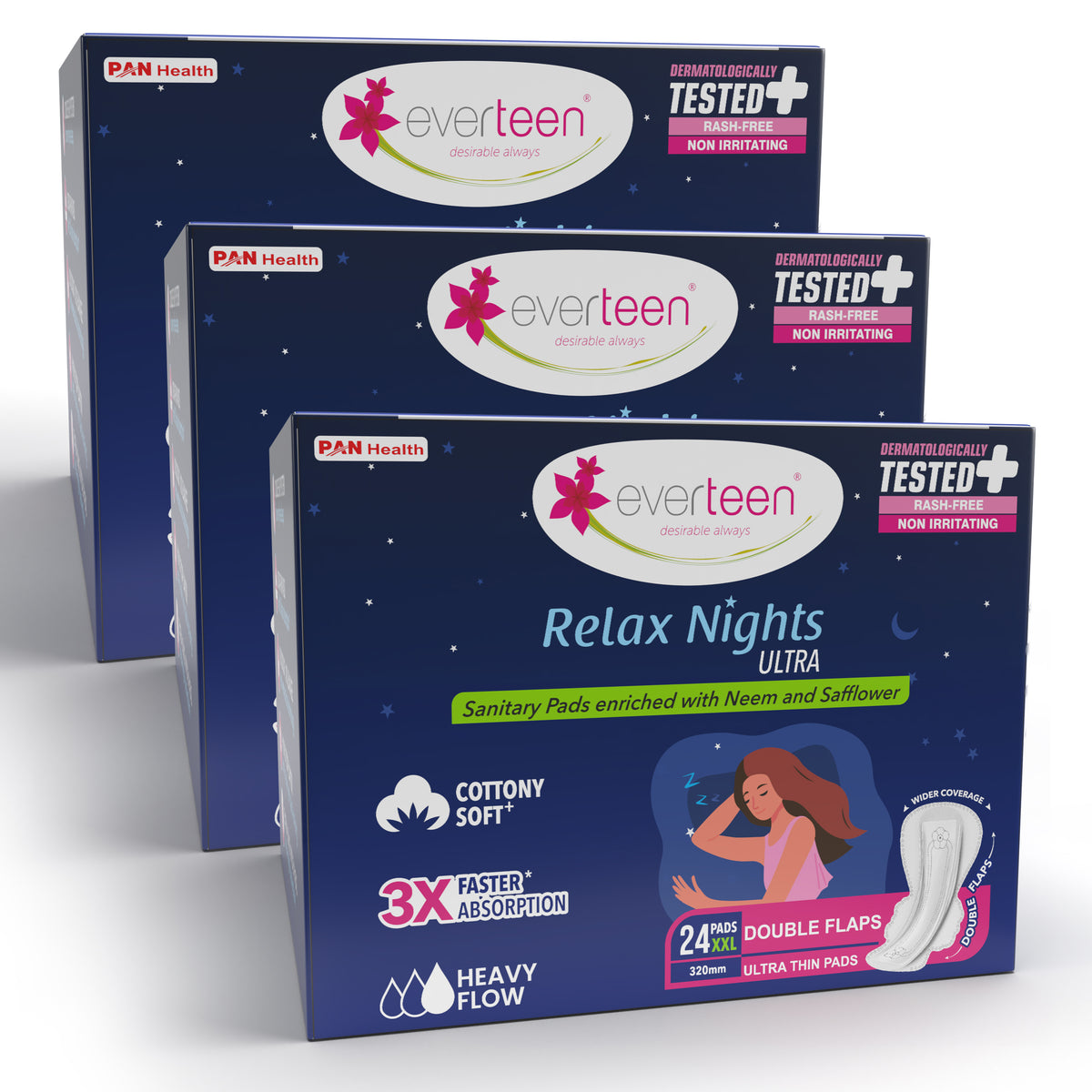 XXL Relax Nights Ultra Sanitary Pads with Neem and Safflower - ( 320mm)