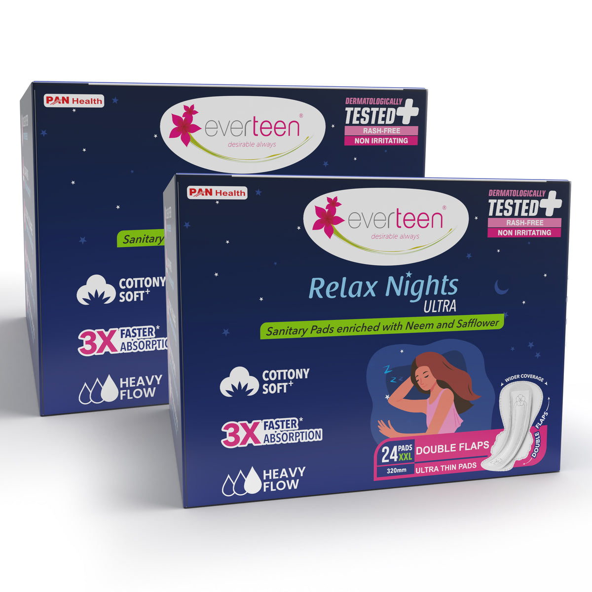 XXL Relax Nights Ultra Sanitary Pads with Neem and Safflower - ( 320mm)
