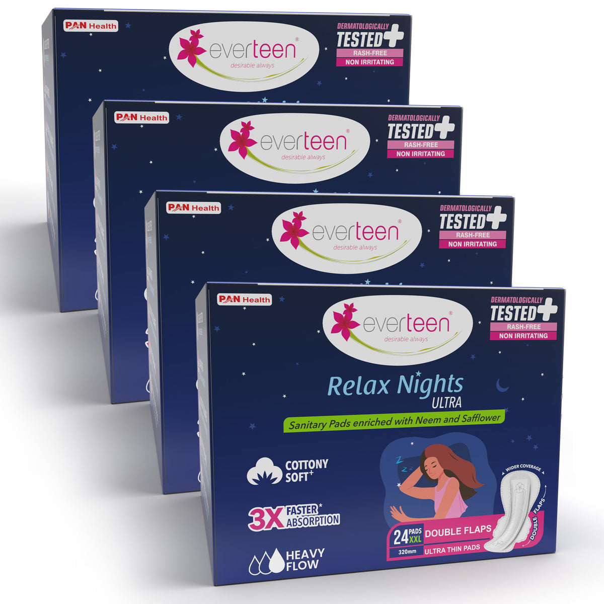 XXL Relax Nights Ultra Sanitary Pads with Neem and Safflower - ( 320mm)