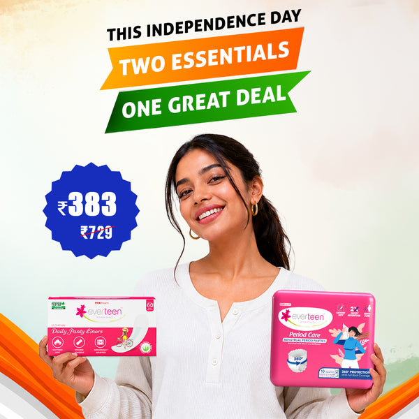 Period Panties (L–XL) + Daily Panty Liners, 60pc Combo