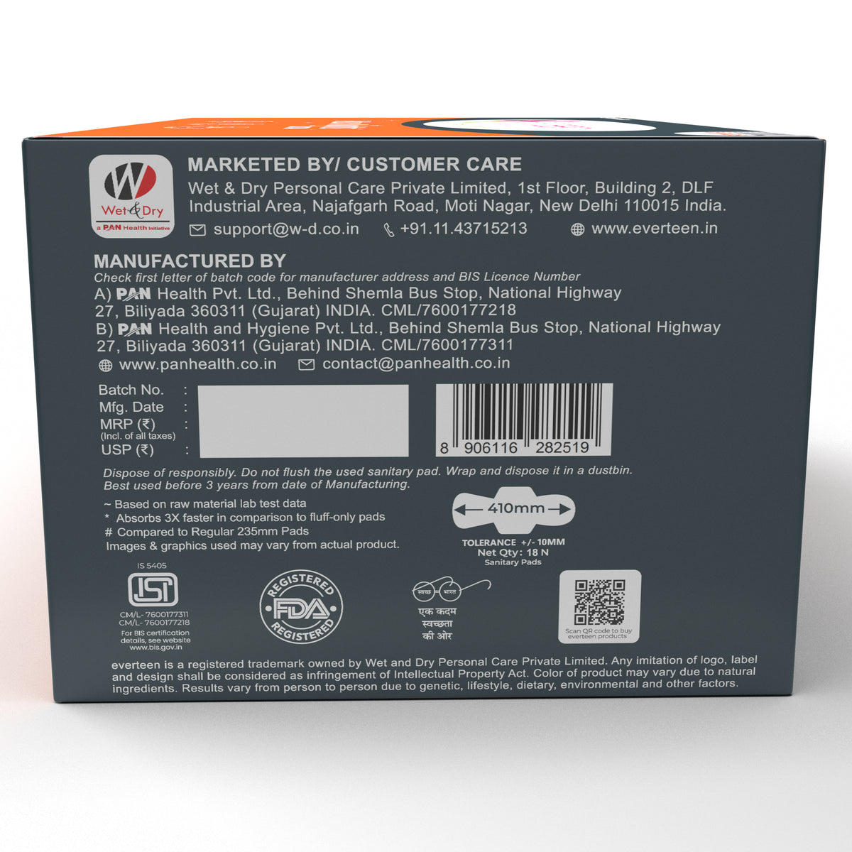 XXXL Relax Nights Ultra Sanitary Pads with Neem and Safflower - (410mm)