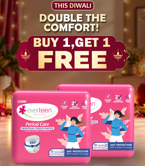 B1G1 Offer: Buy 1 Pack everteen Disposable Period Panties, Get 1 Pack Free