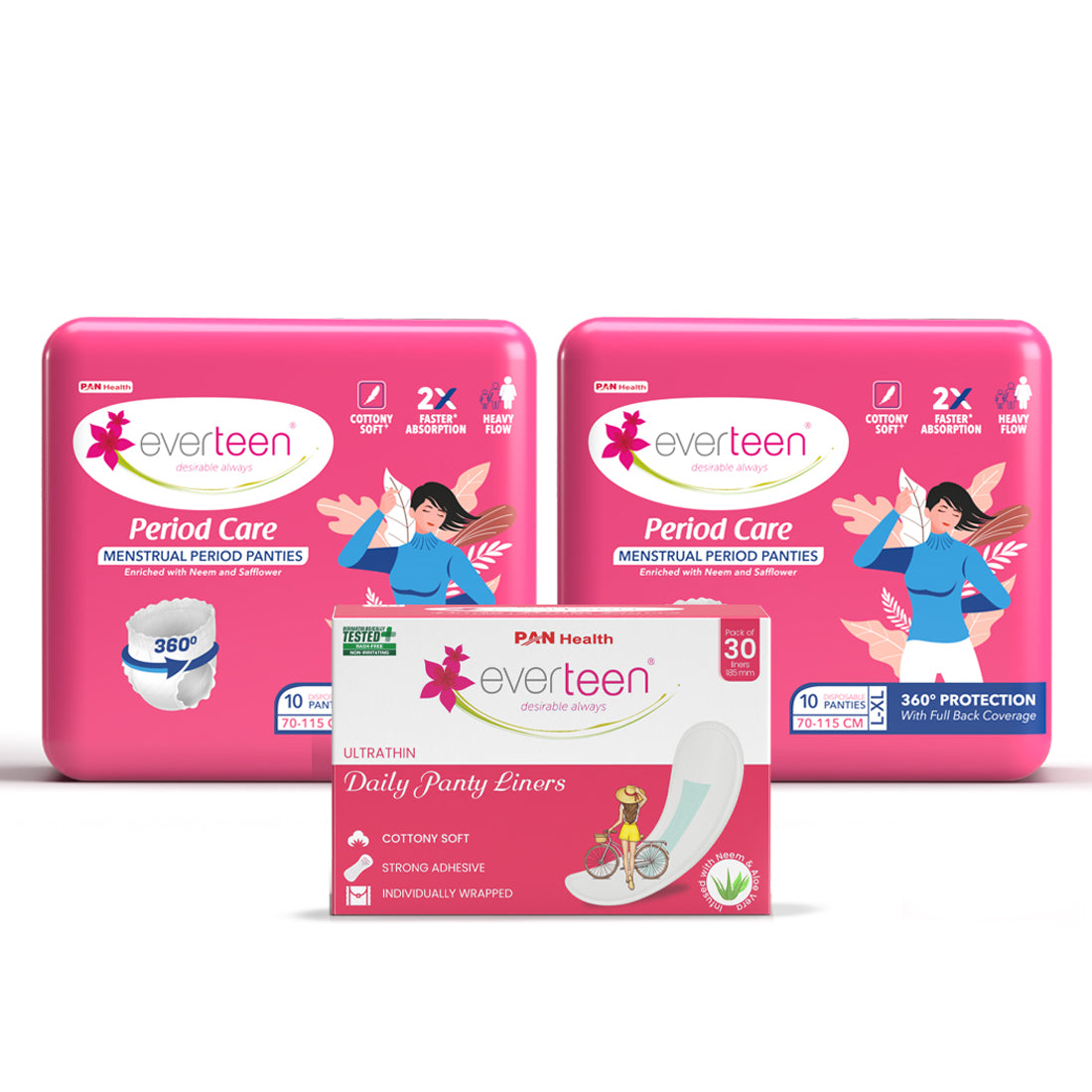 everteen Period Panties (XL) + Panty Liner — Buy 2 Get 1 Panty Liner Free
