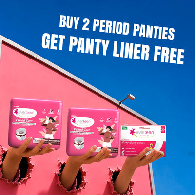 everteen Period Panties (M–L) + Panty Liner — Buy 2 Get 1 Panty Liner Free