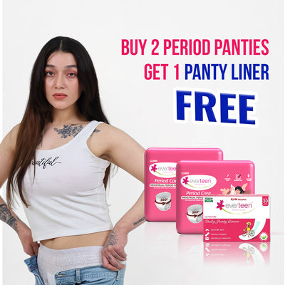 everteen Period Panties (M–L) + Panty Liner — Buy 2 Get 1 Panty Liner Free