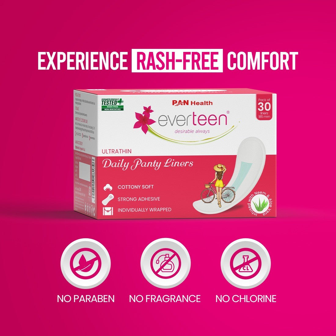 everteen Daily Panty Liners for Vaginal Discharge and Urinary Incontinence in Women - everteen