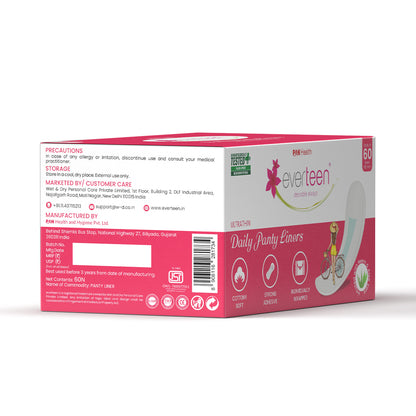 everteen Daily Panty Liners with Neem, Aloe Vera for Vaginal Discharge and Urinary Incontinence in Women