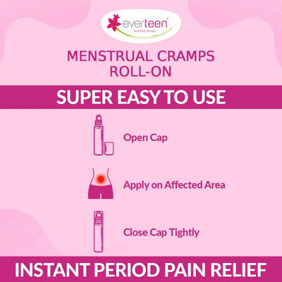 everteen Menstrual Cramps Roll-On for Period Pain Relief in Women - 10ml - everteen