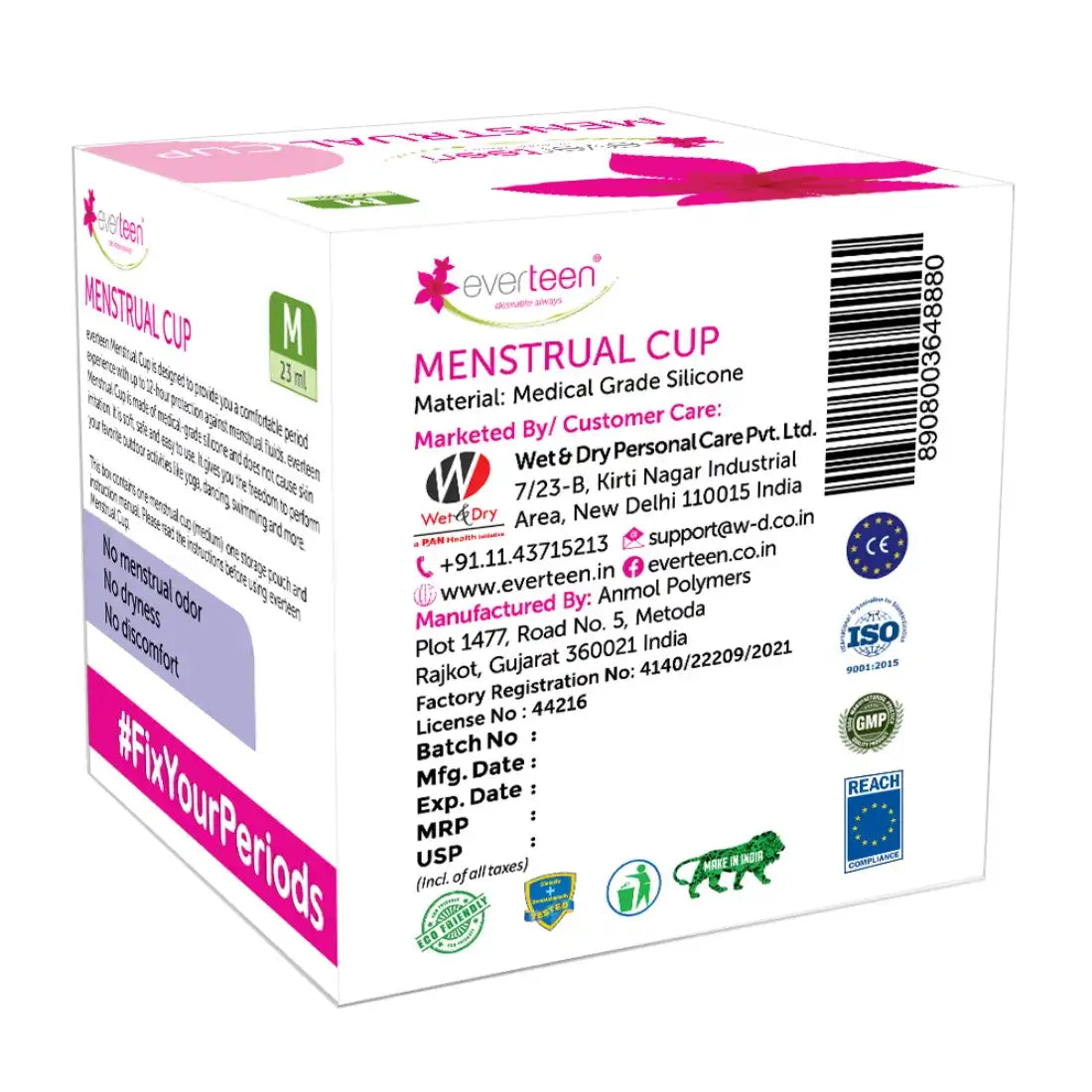 everteen Combo - Menstrual Cup and Menstrual Cup Cleanser for Periods in Women - everteen