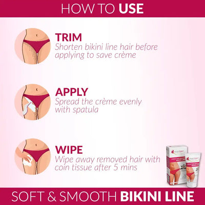 everteen Natural Bikini Line Hair Remover Cream for Women - everteen