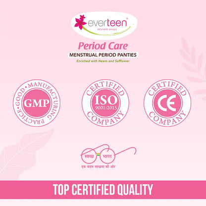 everteen Period Care Period Panties With 360° Protection, Cottony Soft, Enriched with Neem and Safflower - 10N - everteen