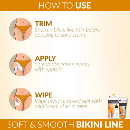 everteen RADIANCE Bikini Line Hair Removal Cream 50g for Women - everteen