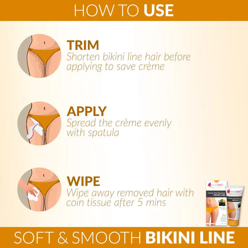 everteen RADIANCE Bikini Line Hair Removal Cream 50g for Women - everteen