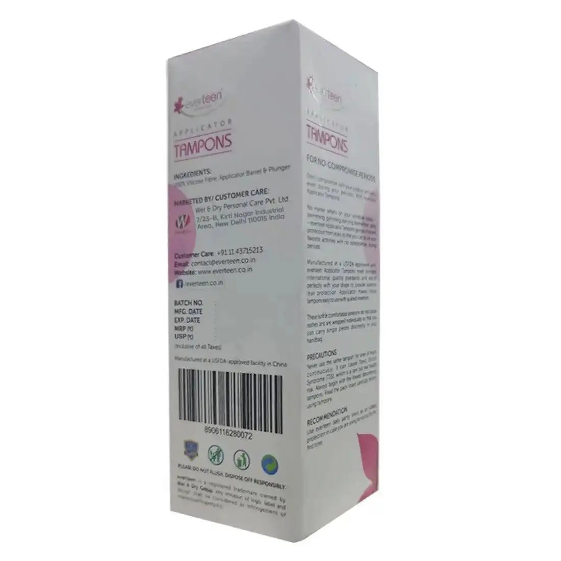 everteen Applicator Tampons for Menstrual Periods in Women - everteen