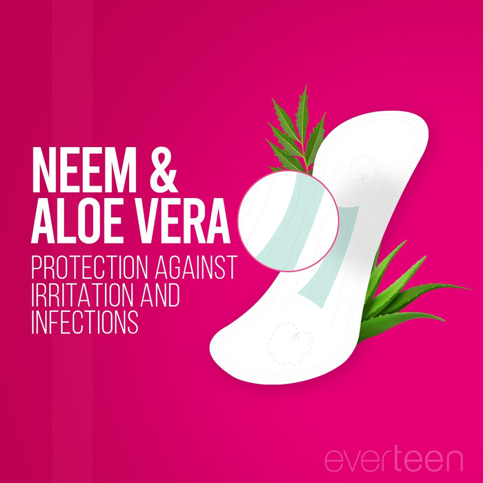 everteen Daily Panty Liners with Neem, Aloe Vera for Vaginal Discharge and Urinary Incontinence in Women